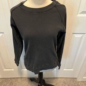 TNA from Aritizia size S Women's Dark Gray Waffle Knit Top